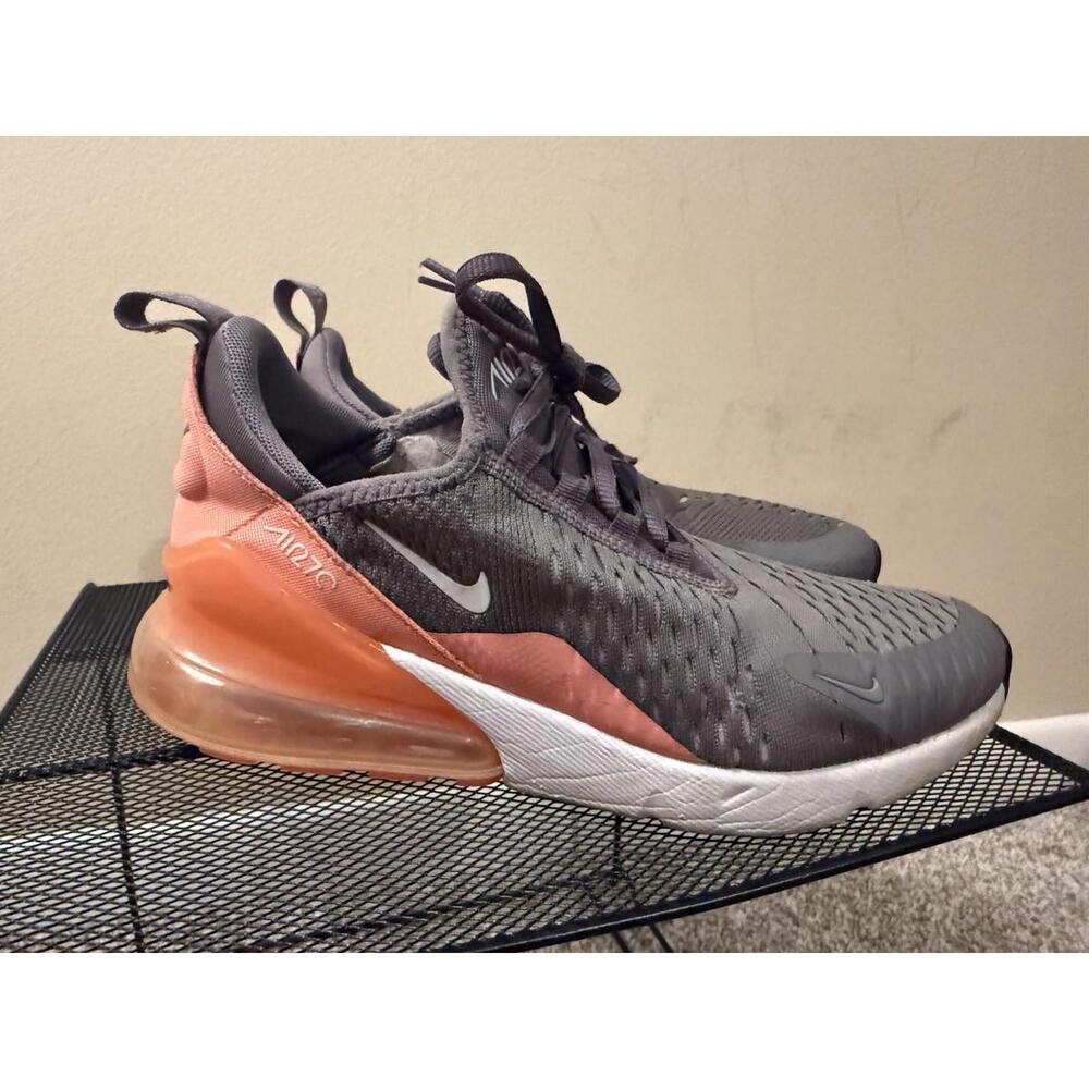 Nike Air Max 270 Running Gray Orange | 943346- 001 Size 5.5Y